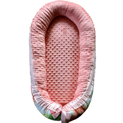 Coral Floral Organic Cotton Baby Nest